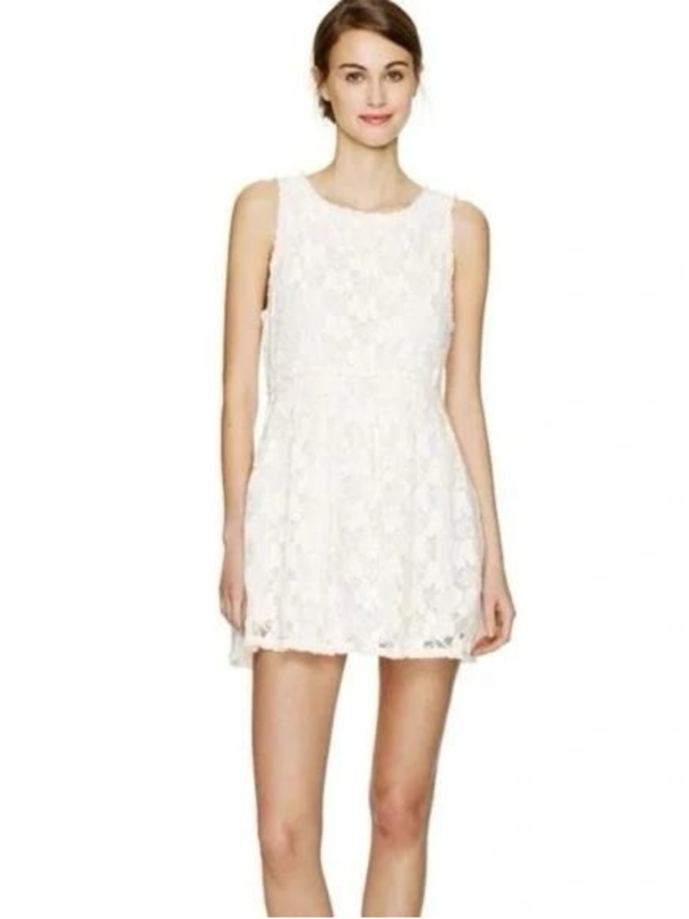 Wilfred White Lace Sleeveless Mini Dress (Soliloque)